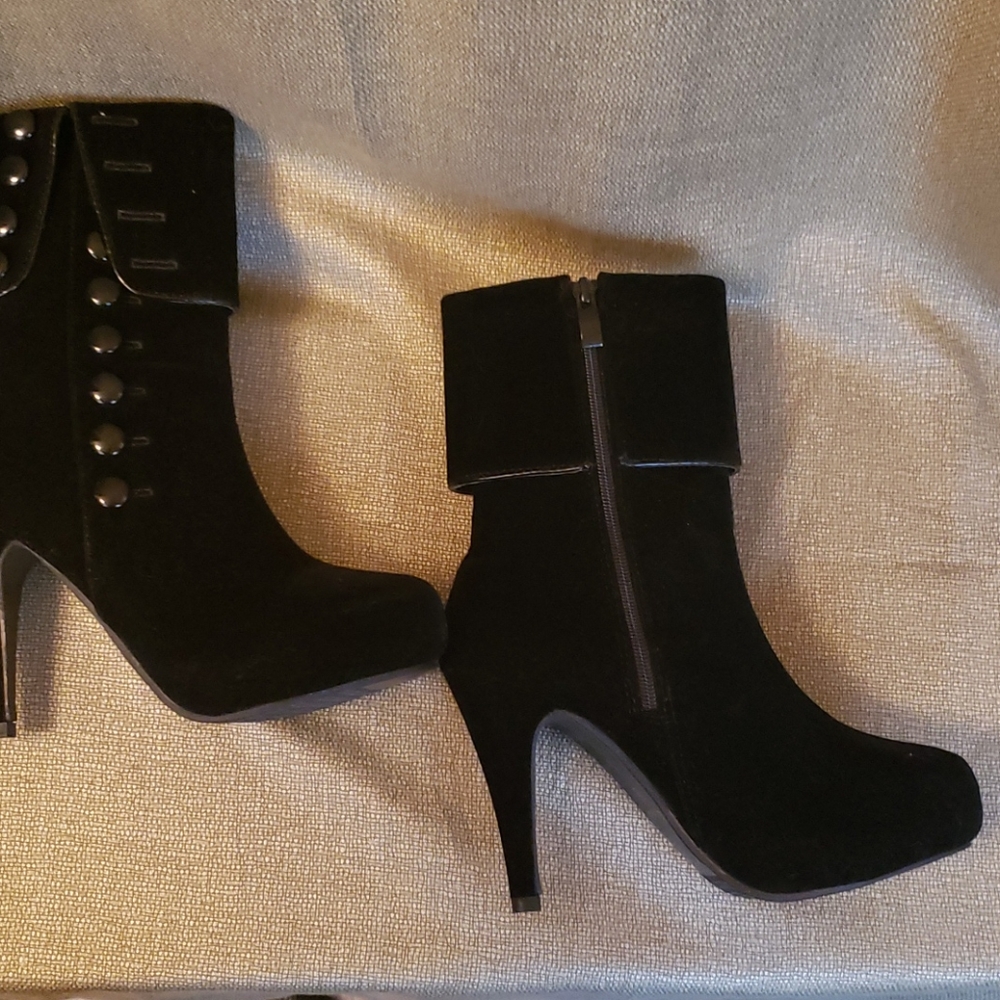 Black Buttoned Bootie